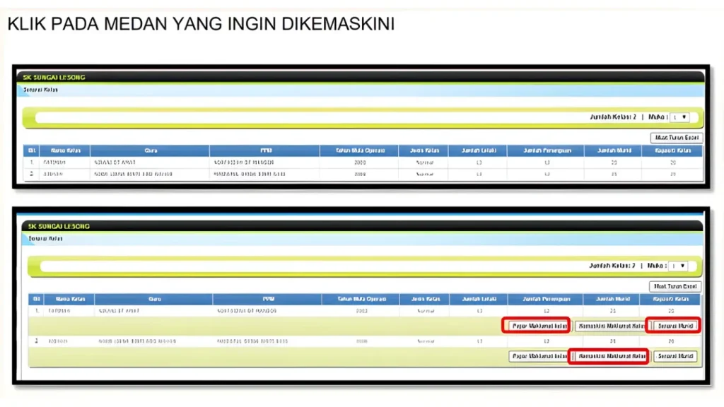 Pilih kelas atau bidang