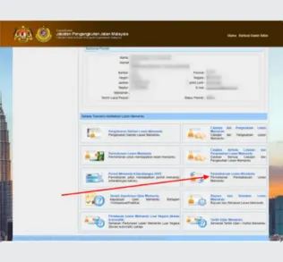 Pilih “Pembaharuan Lesen Memandu”