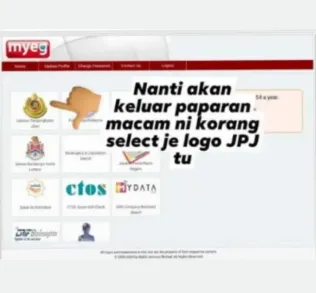 Akses Menu JPJ