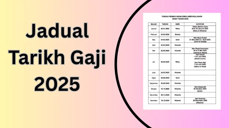 Jadual Tarikh Gaji 2025